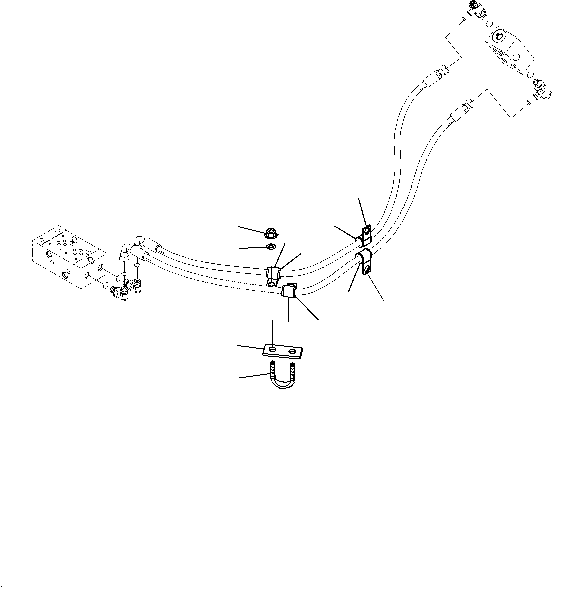 Komatsu parts book diagram for HD785-7 S/N 37001-UP: AUTOMATIC SUSPENSION PIPING, CLAMP(#30001-)