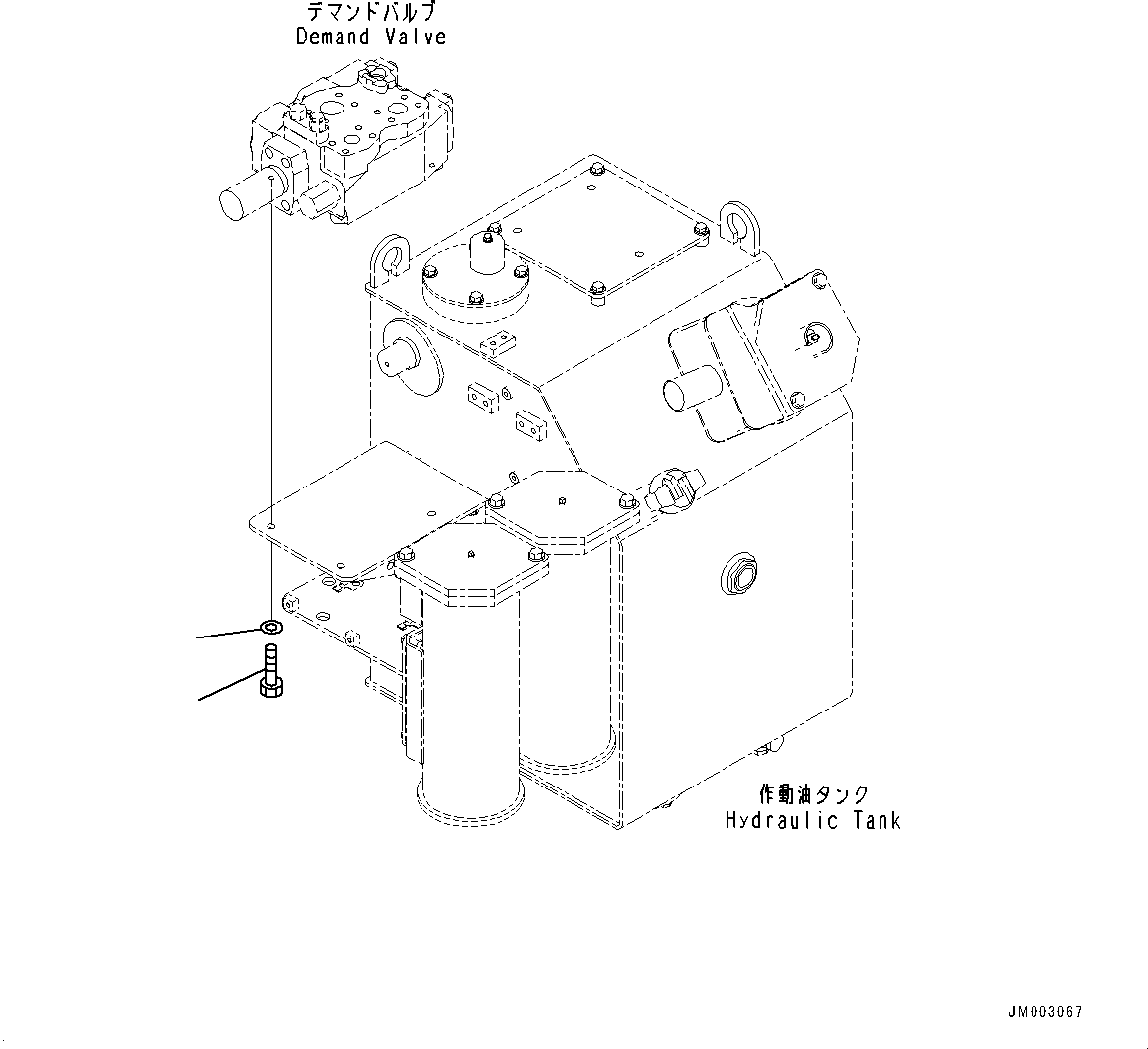 Komatsu parts book diagram for HD785-7 S/N 37001-UP: HYDRAULIC TANK, DEMAND VALVE MOUNTING(#30001-)