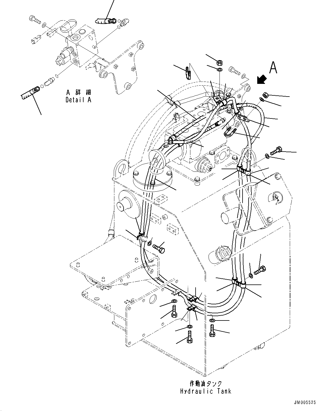 Komatsu parts book diagram for HD785-7 S/N 37001-UP: HYDRAULIC TANK, DUMP CONTROL(#30001-)