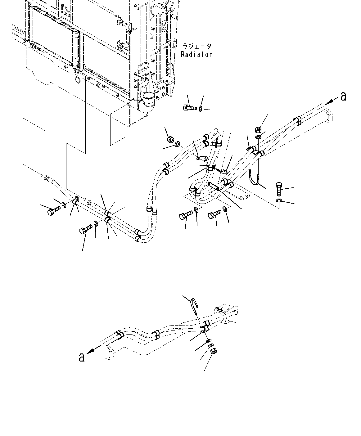 Komatsu parts book diagram for HD785-7 S/N 37001-UP: HYDRAULIC TANK, CLIP(#30001-)