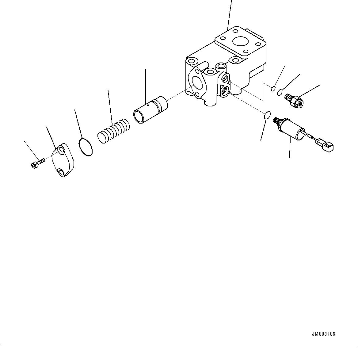 Komatsu parts book diagram for HD785-7 S/N 37001-UP: BRAKE OIL COOLING CONTROL VALVE, INNER PARTS(#30001-)