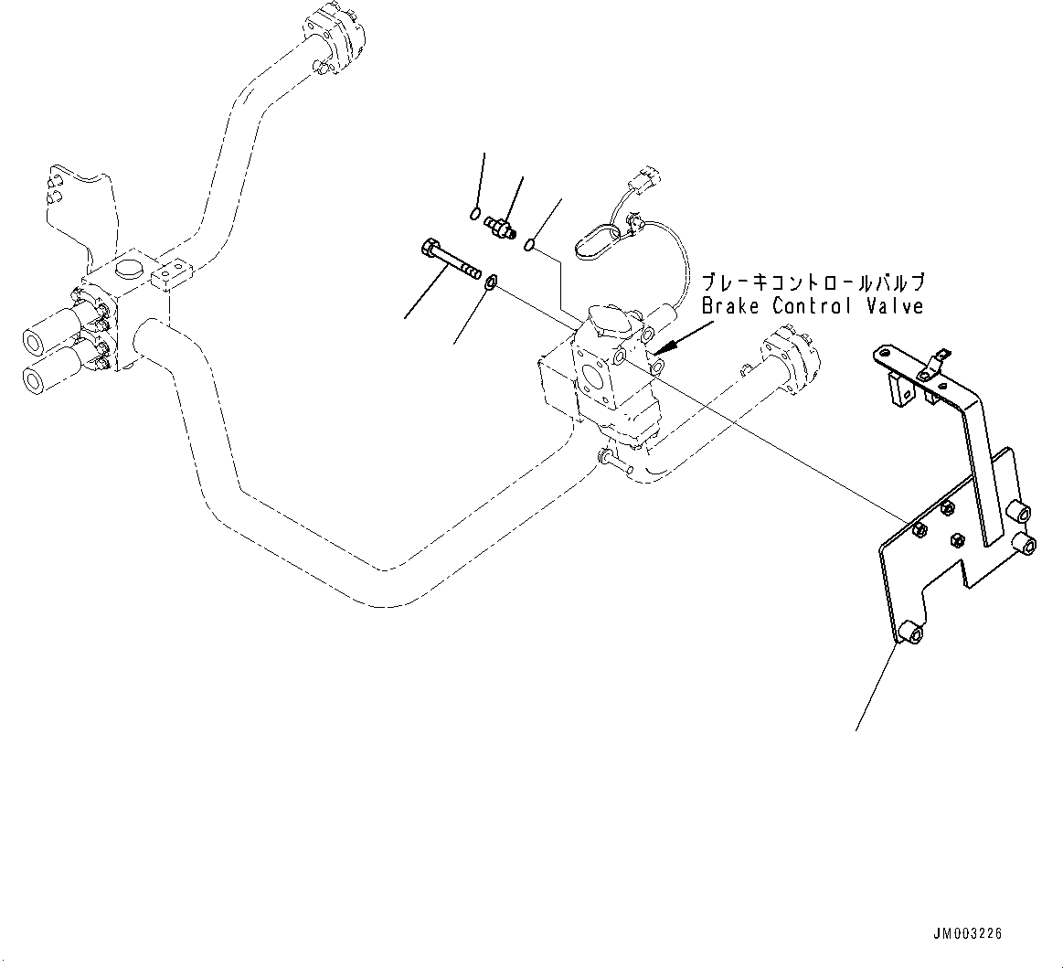 Komatsu parts book diagram for HD785-7 S/N 37001-UP: BRAKE OIL COOLING CONTROL VALVE, BRACKET(#30001-34850)
