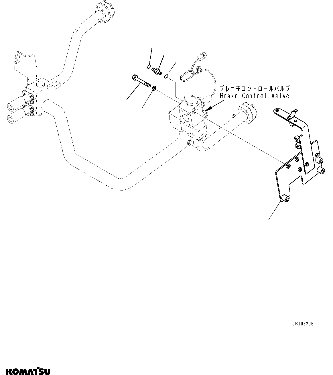 Komatsu parts book diagram for HD785-7 S/N 37001-UP: BRAKE OIL COOLING CONTROL VALVE, BRACKET(#34851-)