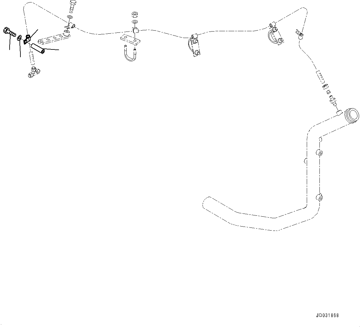 Komatsu parts book diagram for HD785-7 S/N 37001-UP: TRANSMISSION PIPING, BREATHER PIPING (2/2)(#30001-)