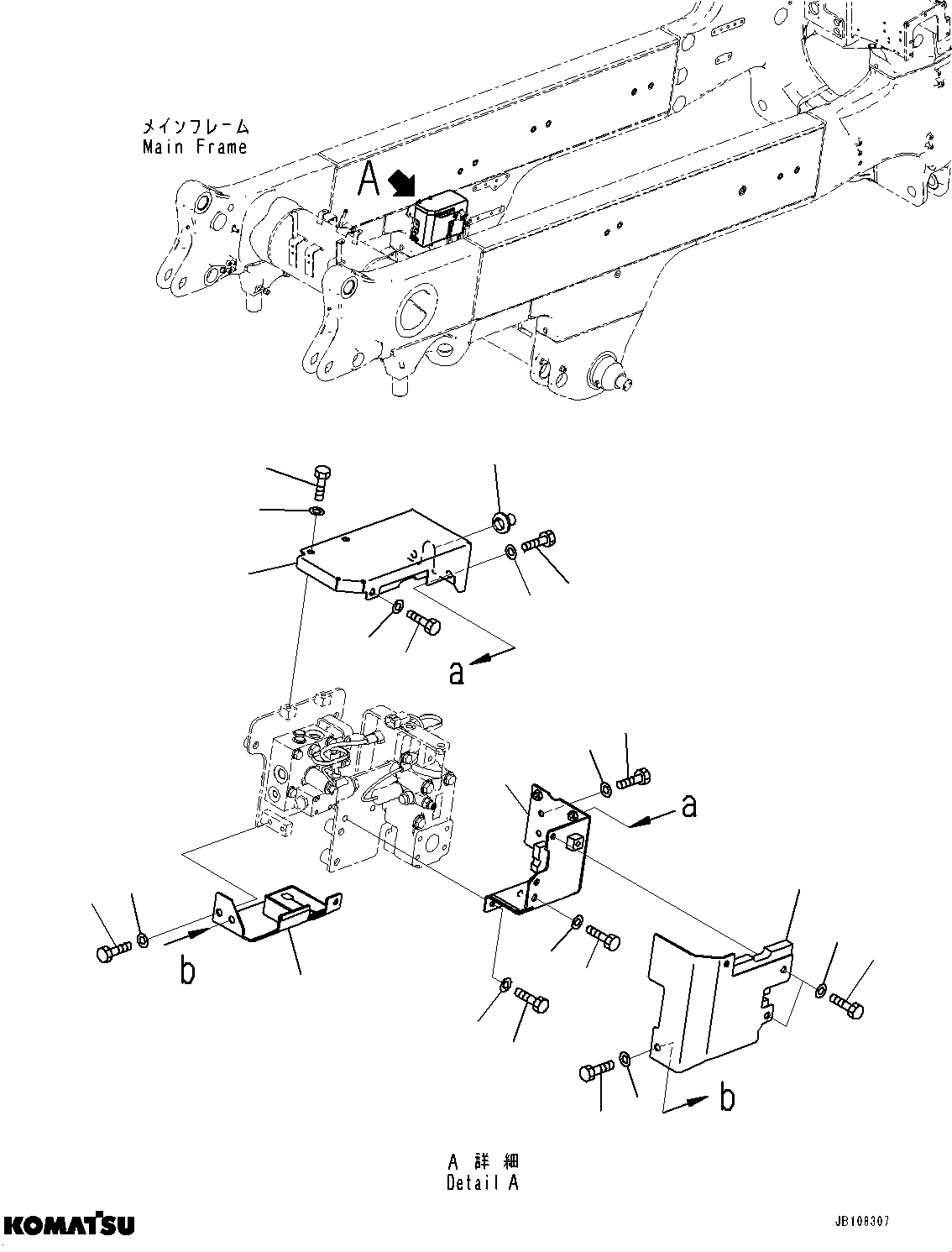 Komatsu parts book diagram for HD785-7 S/N 37001-UP: STEERING AND HOIST HYDRAULIC PIPING, COVER(#30001-)