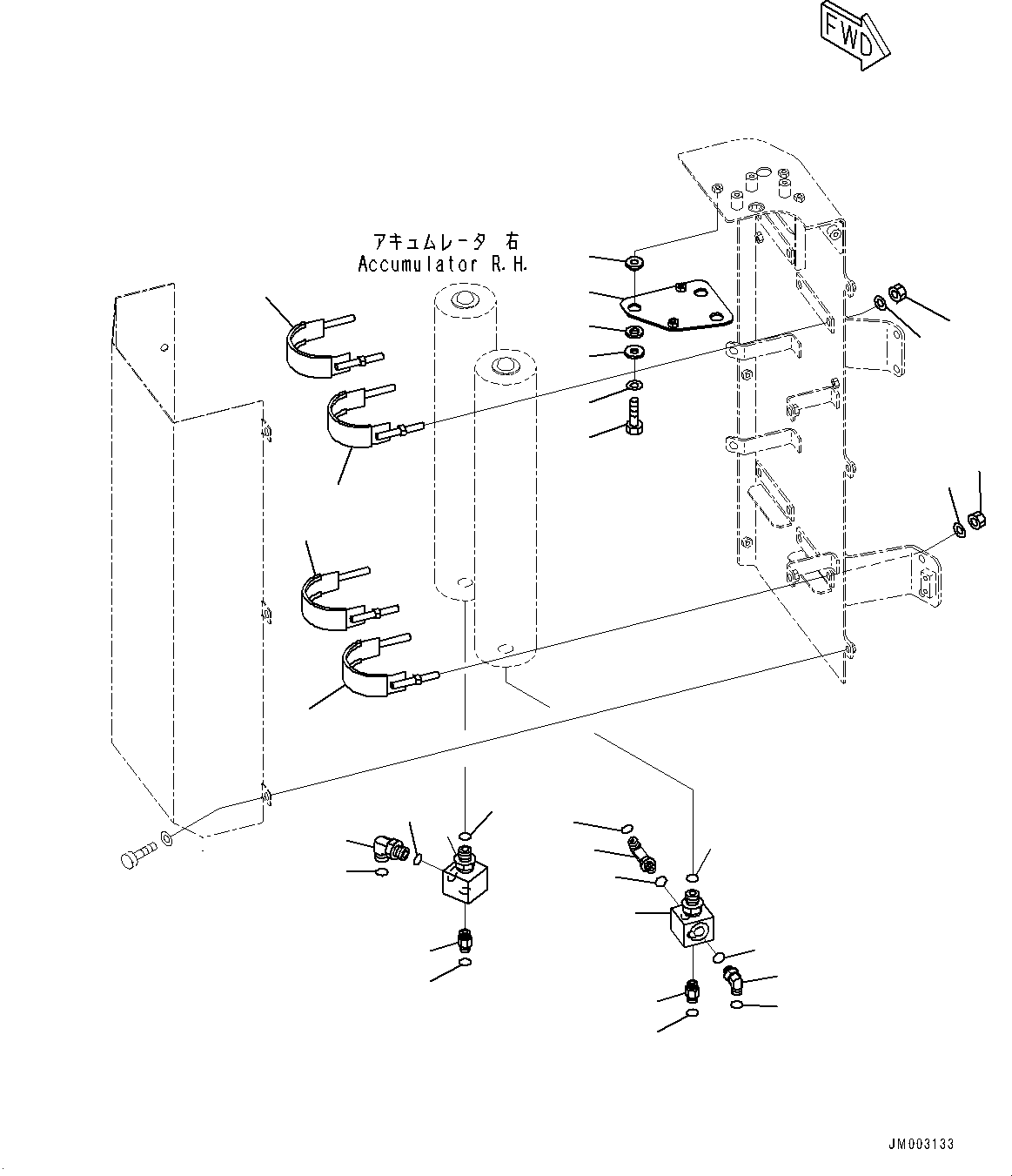 Komatsu parts book diagram for HD785-7 S/N 37001-UP: ACCUMULATOR, ACCUMULATOR RELATED PARTS (1/2)(#31800-)