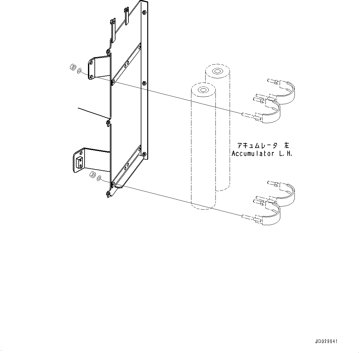 Komatsu parts book diagram for HD785-7 S/N 37001-UP: ACCUMULATOR, ACCUMULATOR COVER (2/2)(#31800-)