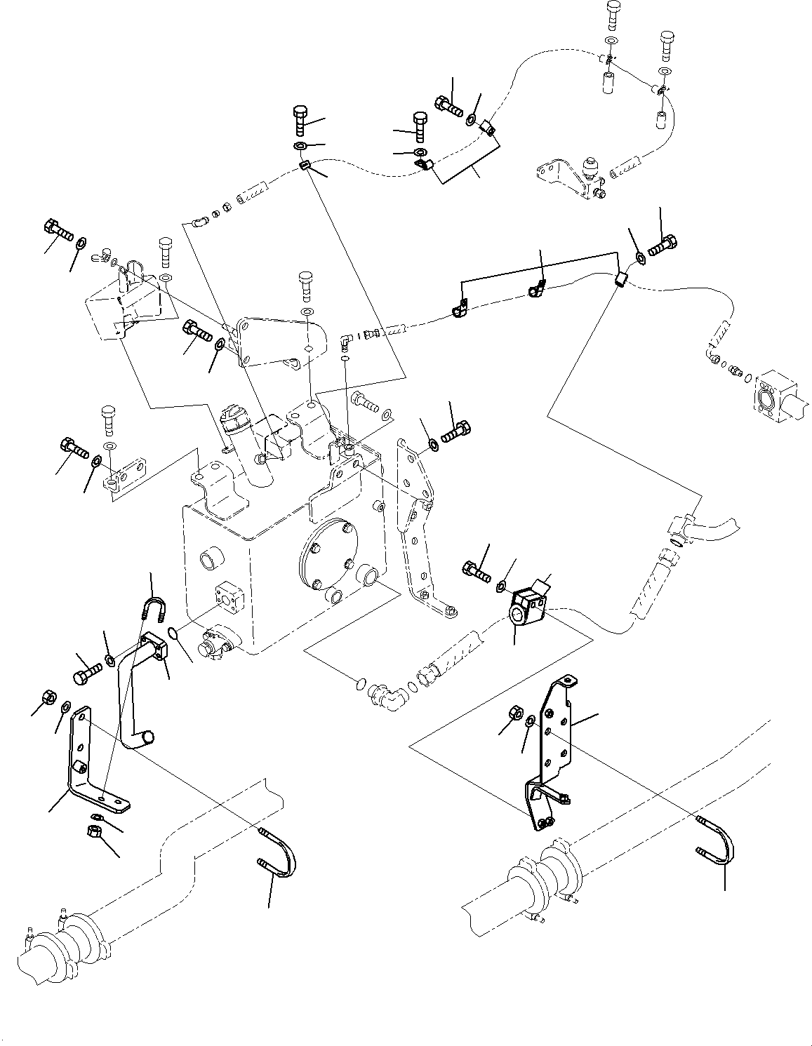 Komatsu parts book diagram for HD785-7 S/N 37001-UP: BRAKE PIPING, TANK RELATED PARTS (2/2)(#30001-)