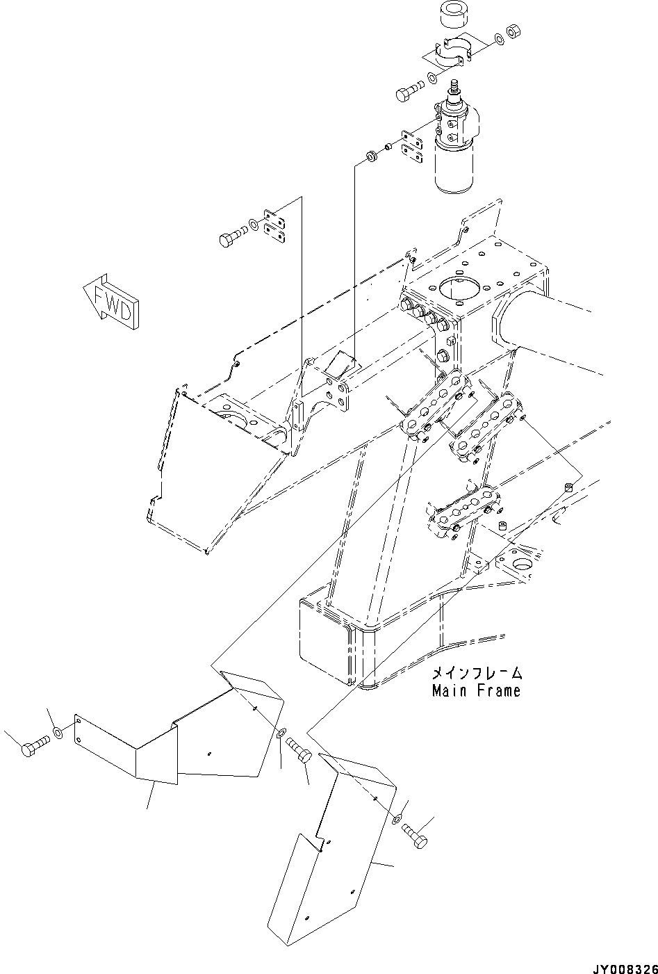 Komatsu parts book diagram for HD785-7 S/N 37001-UP: FRONT SUPPORT, VALVE COVER(#30716-)