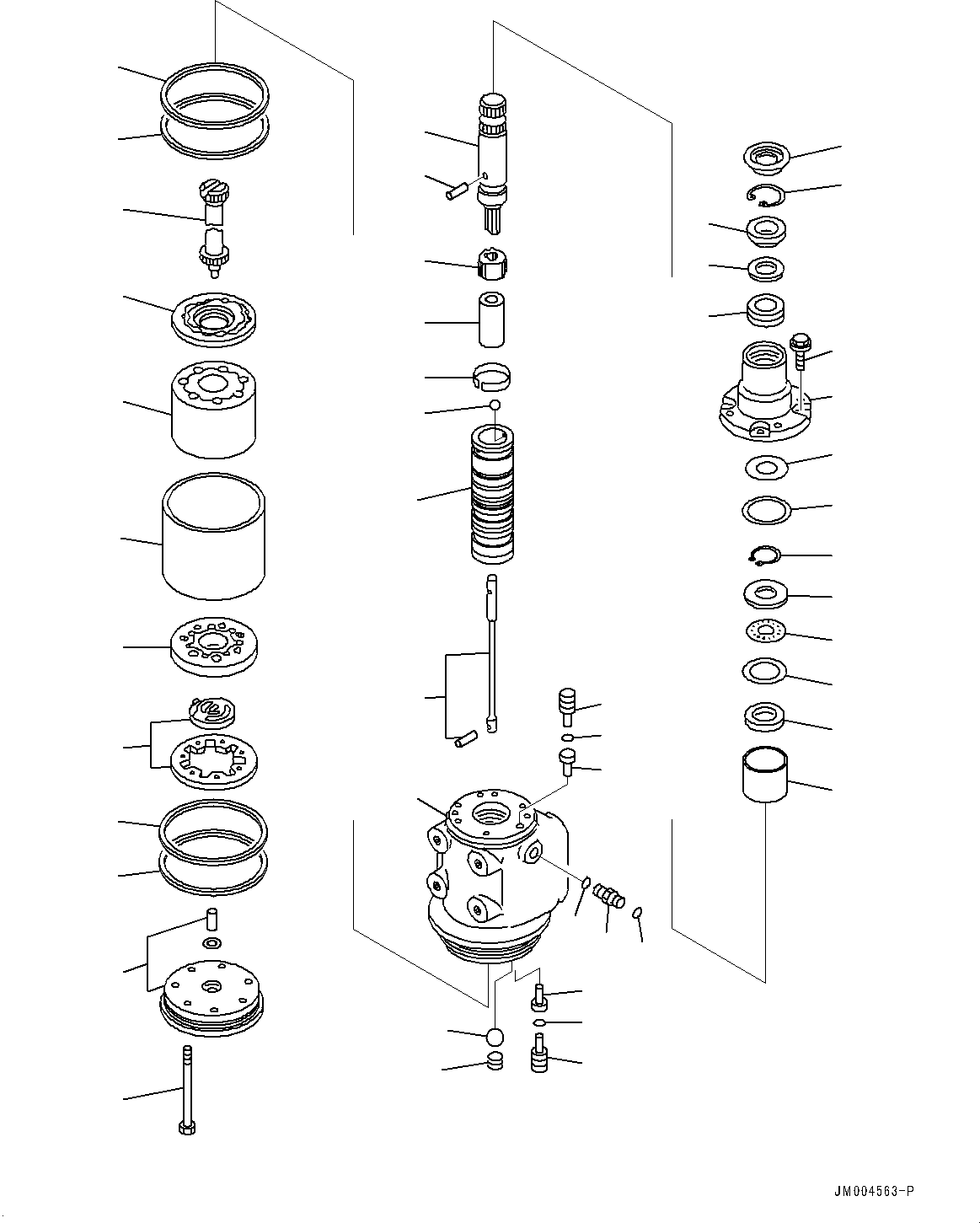 Komatsu parts book diagram for HD785-7 S/N 37001-UP: FRONT SUPPORT, STEERING VALVE(#30001-)