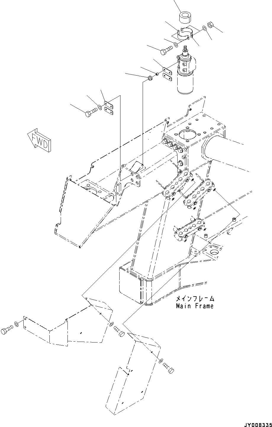 Komatsu parts book diagram for HD785-7 S/N 37001-UP: FRONT SUPPORT, STEERING VALVE RELATED PARTS(#30001-)