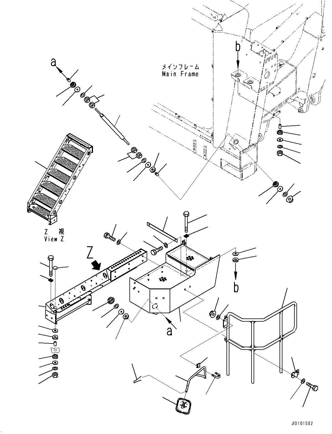 Komatsu parts book diagram for HD785-7 S/N 37001-UP: STAIRWAY, LADDER AND STEP(#31584-33098)