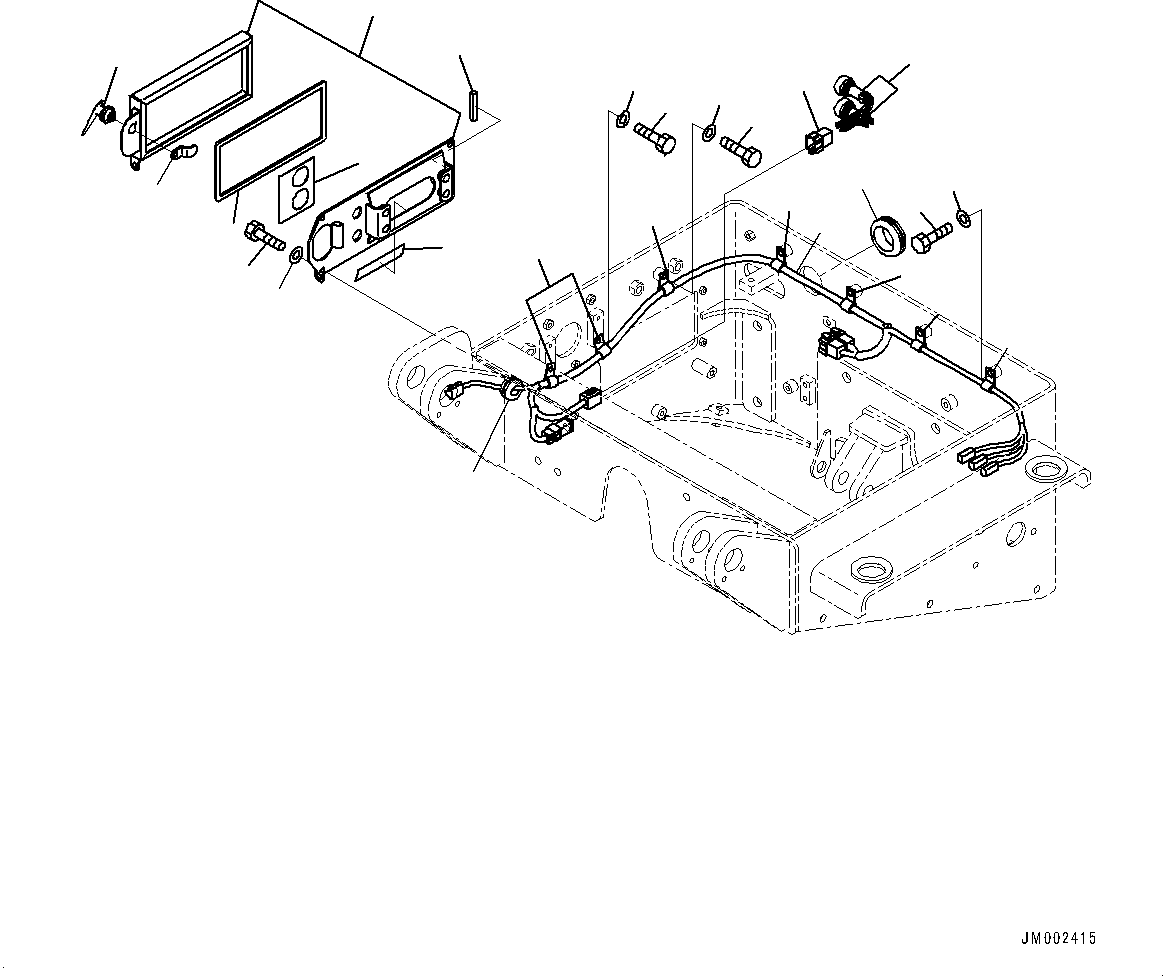 Komatsu parts book diagram for HD785-7 S/N 37001-UP: STAIRWAY, WIRING HARNESS (1/2)(#30001-)