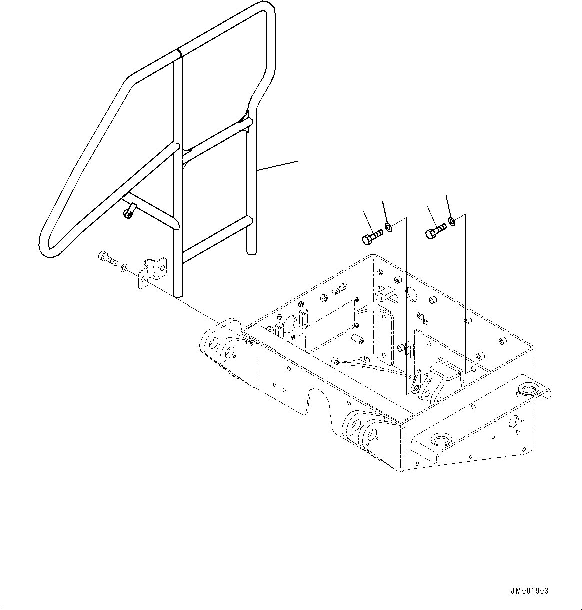 Komatsu parts book diagram for HD785-7 S/N 37001-UP: STAIRWAY, STEP MOUNTING(#30001-)