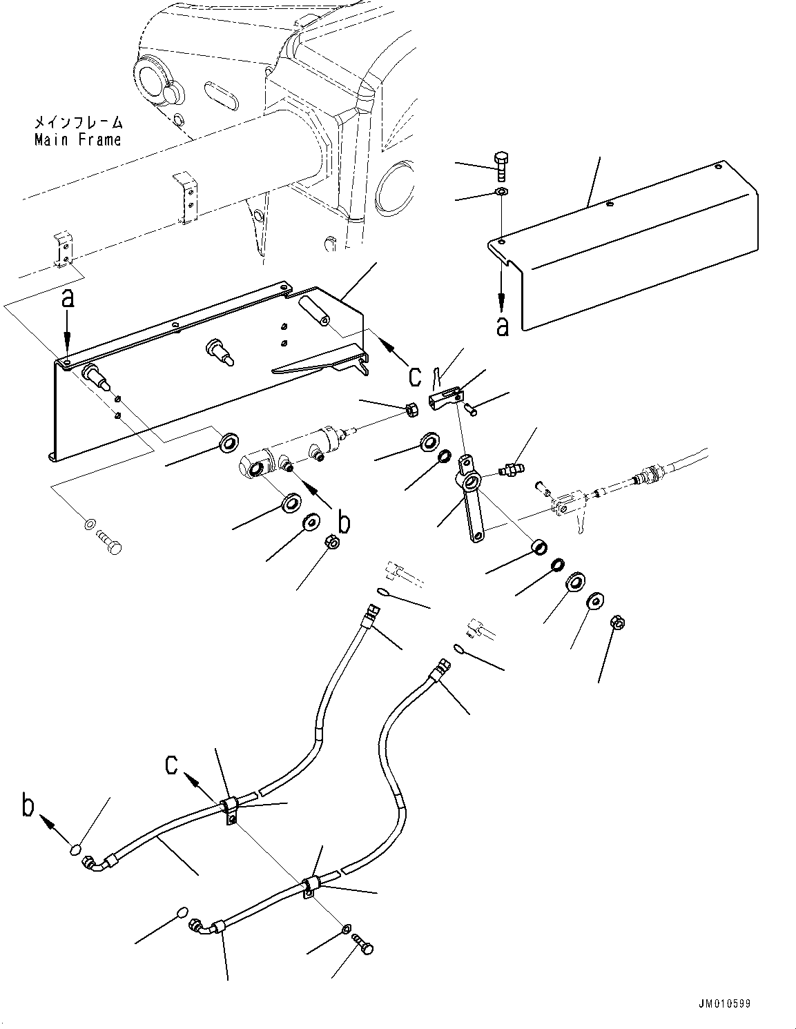 Komatsu parts book diagram for HD785-7 S/N 37001-UP: EXHAUST BRAKE, MOUNTING BRACKET (2/2)(#31745-)