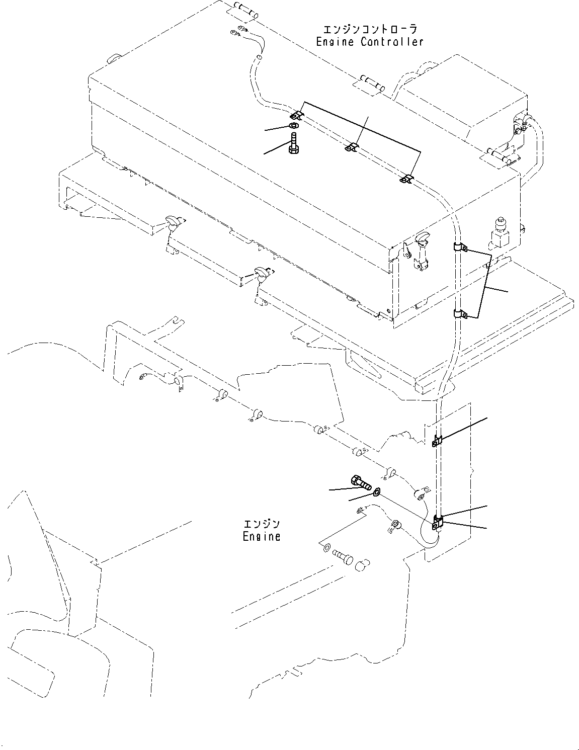 Komatsu parts book diagram for HD785-7 S/N 37001-UP: ENGINE SPEED CONTROL, MOUNTING PARTS(#30001-)