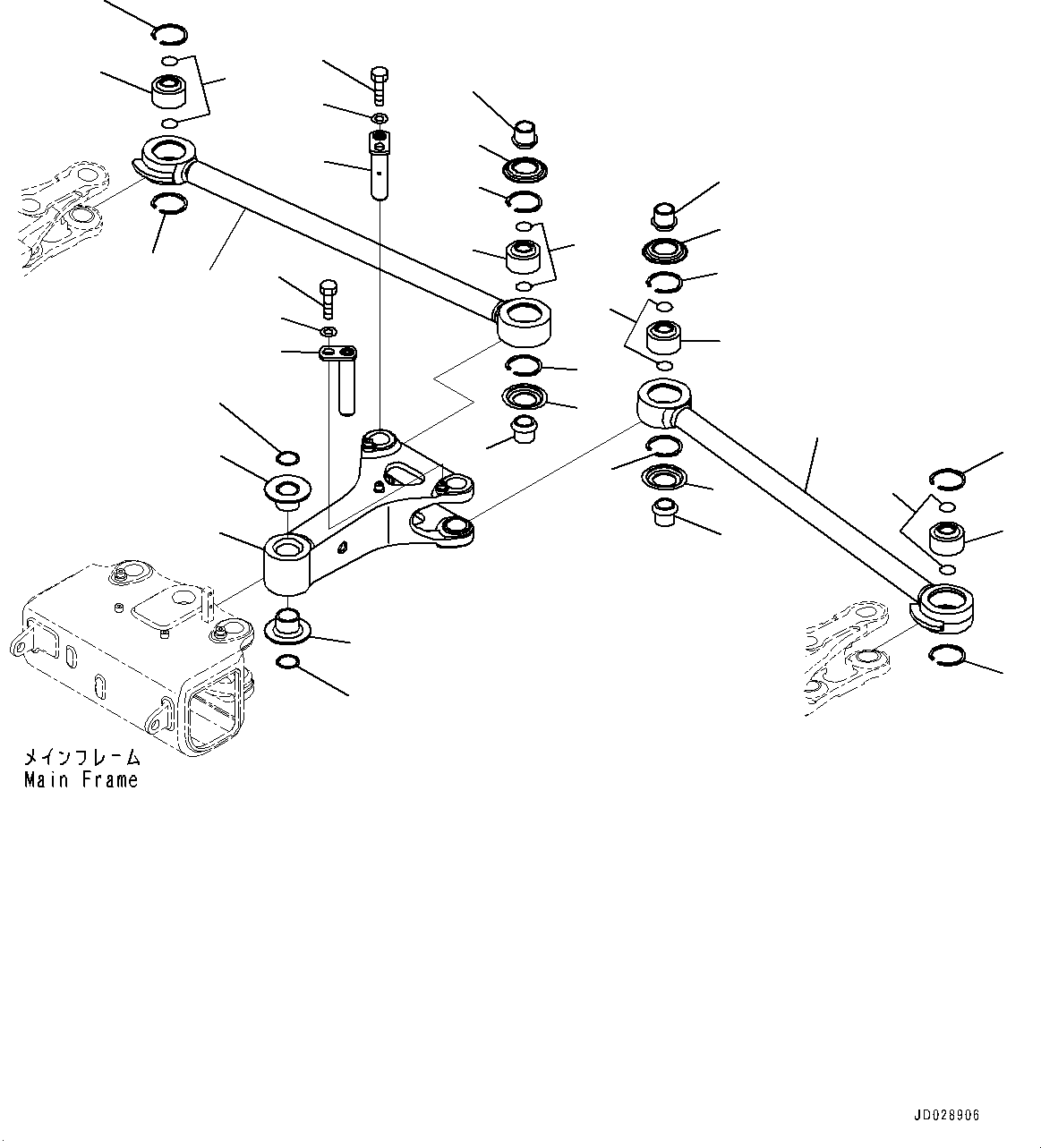 Komatsu parts book diagram for HD785-7 S/N 37001-UP: STEERING LINKAGE, LEVER AND ROD(#30001-)