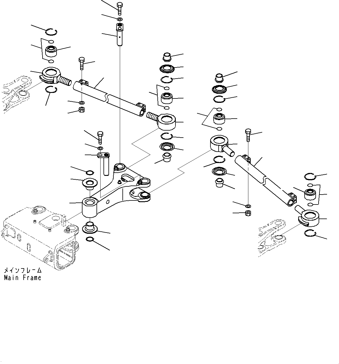 Komatsu parts book diagram for HD785-7 S/N 37001-UP: STEERING LINKAGE, LEVER AND ROD (WITH ADJUSTABLE TIE ROD)(#30001-)