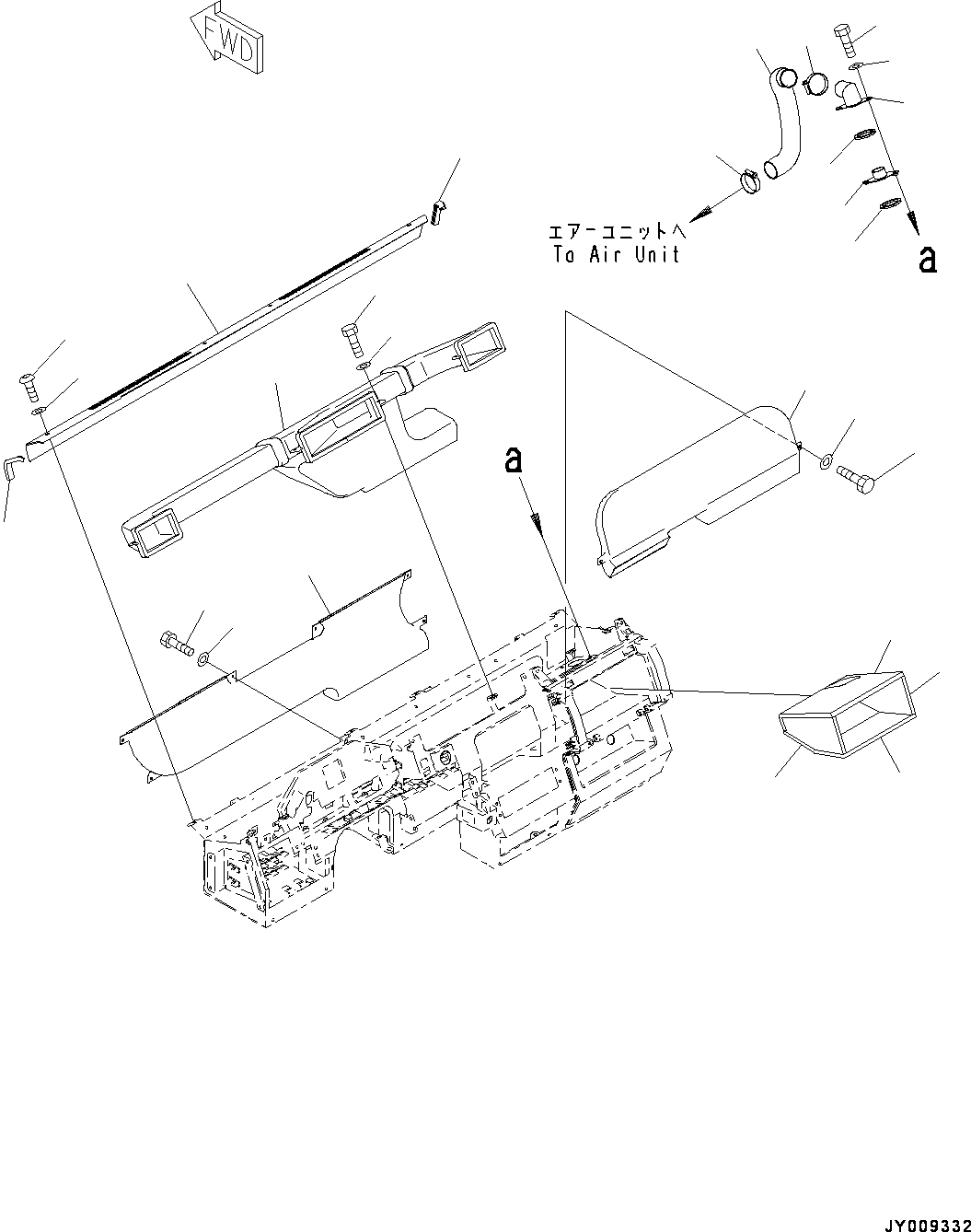 Komatsu parts book diagram for HD785-7 S/N 37001-UP: CAB, CAB IN PARTS, AIR DUCT(#37001-)