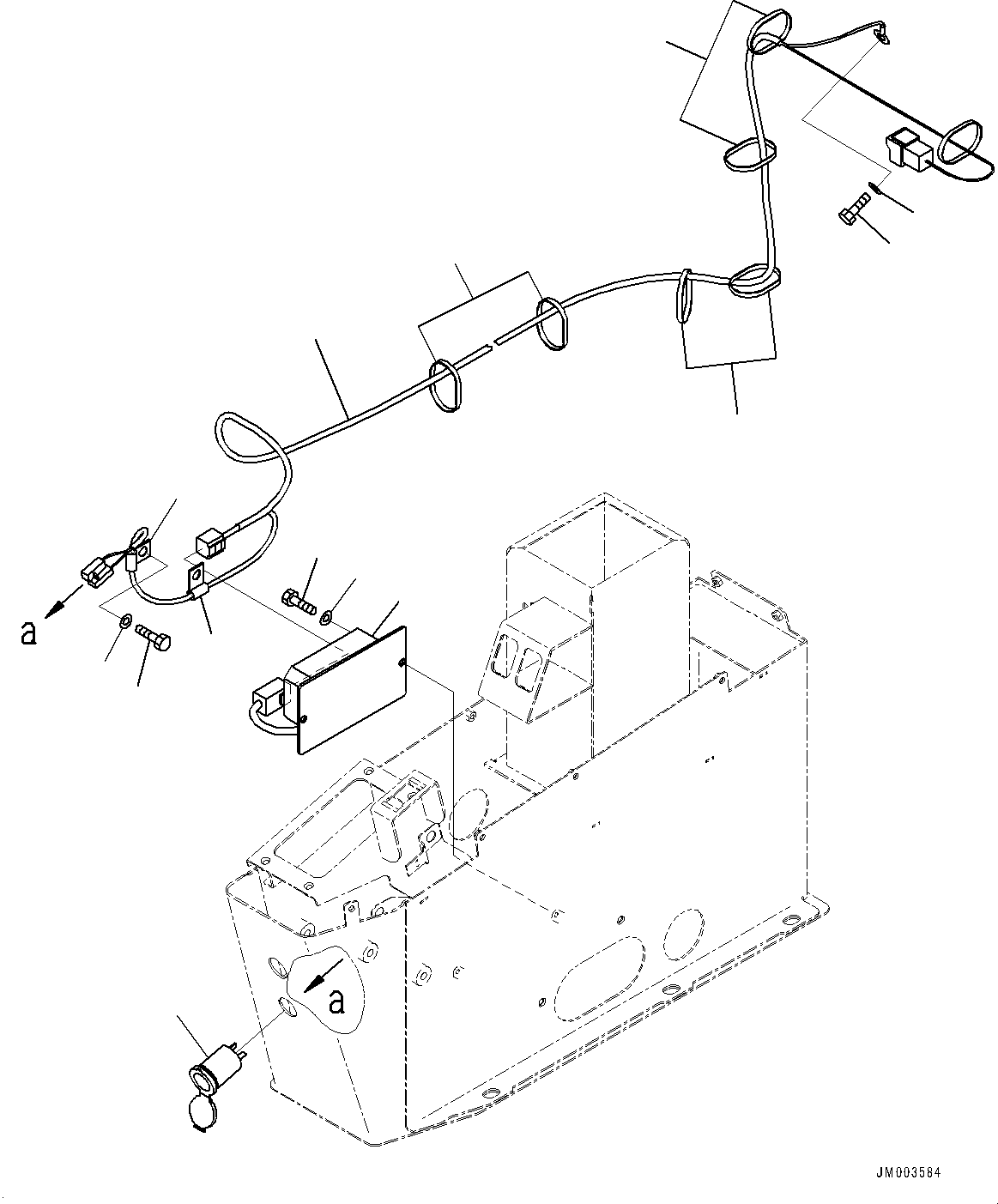 Komatsu parts book diagram for HD785-7 S/N 37001-UP: CAB, 12V CONVERTER(#37001-)