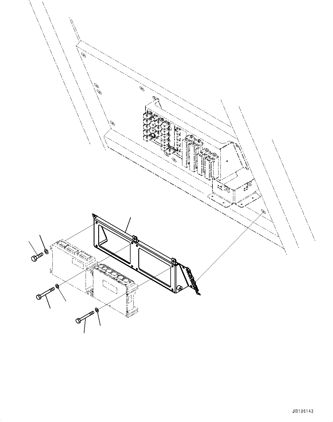 Komatsu parts book diagram for HD785-7 S/N 37001-UP: CAB, FLOOR, CONTROL(#37001-)