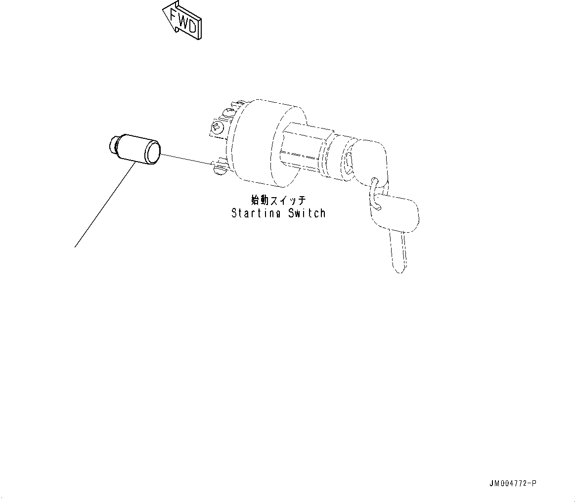 Komatsu parts book diagram for HD785-7 S/N 37001-UP: CAB, STARTING SWITCH TERMINAL CAPS(#37001-)