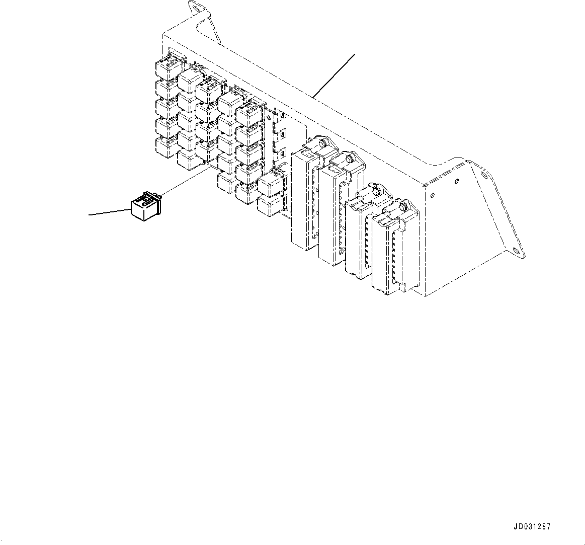 Komatsu parts book diagram for HD785-7 S/N 37001-UP: CAB, RELAY (3/3) (WITH AMBER COLOR WARNING BEACON)(#37001-)
