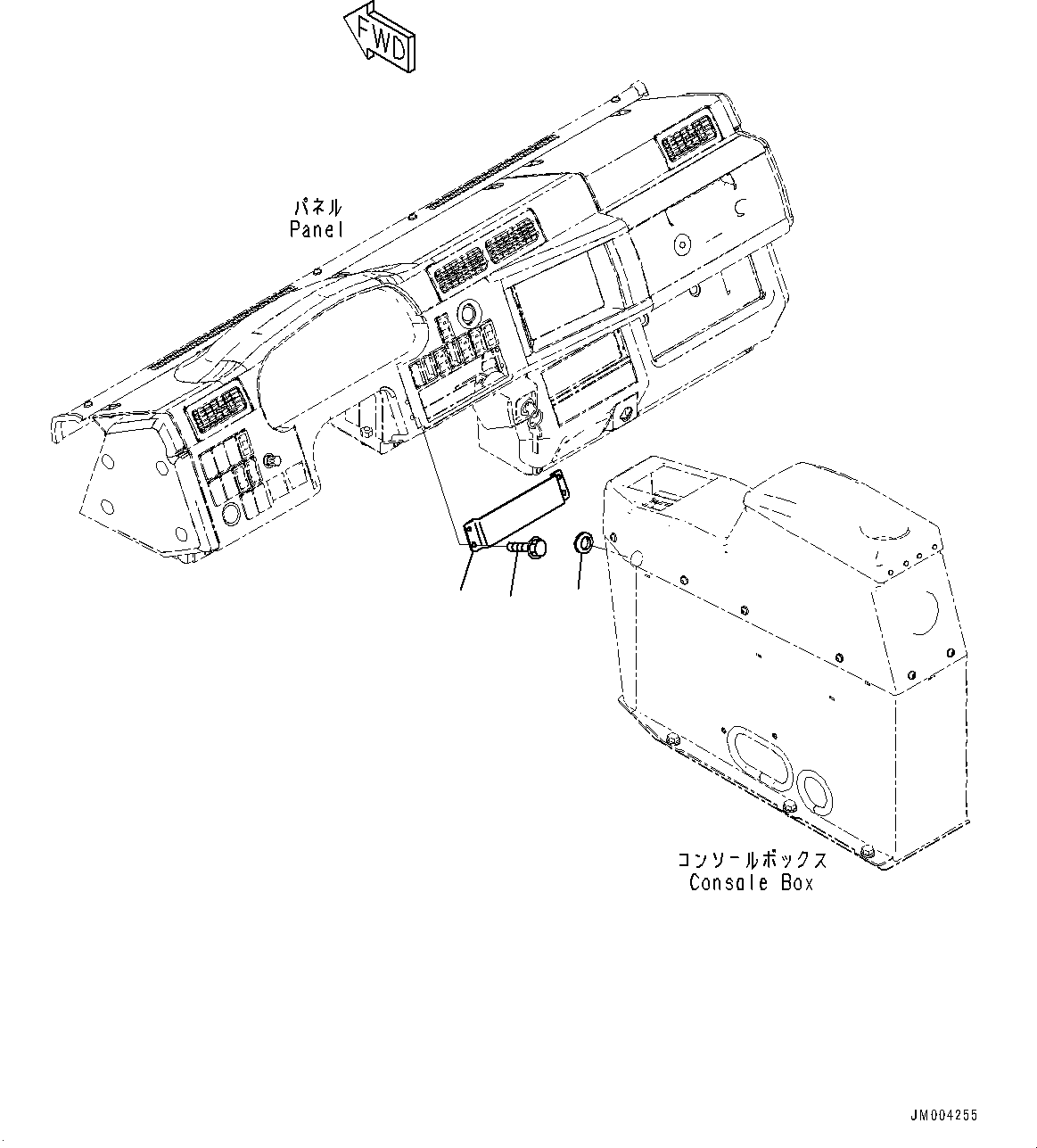Komatsu parts book diagram for HD785-7 S/N 37001-UP: RADIO, RADIO LESS(#37001-)