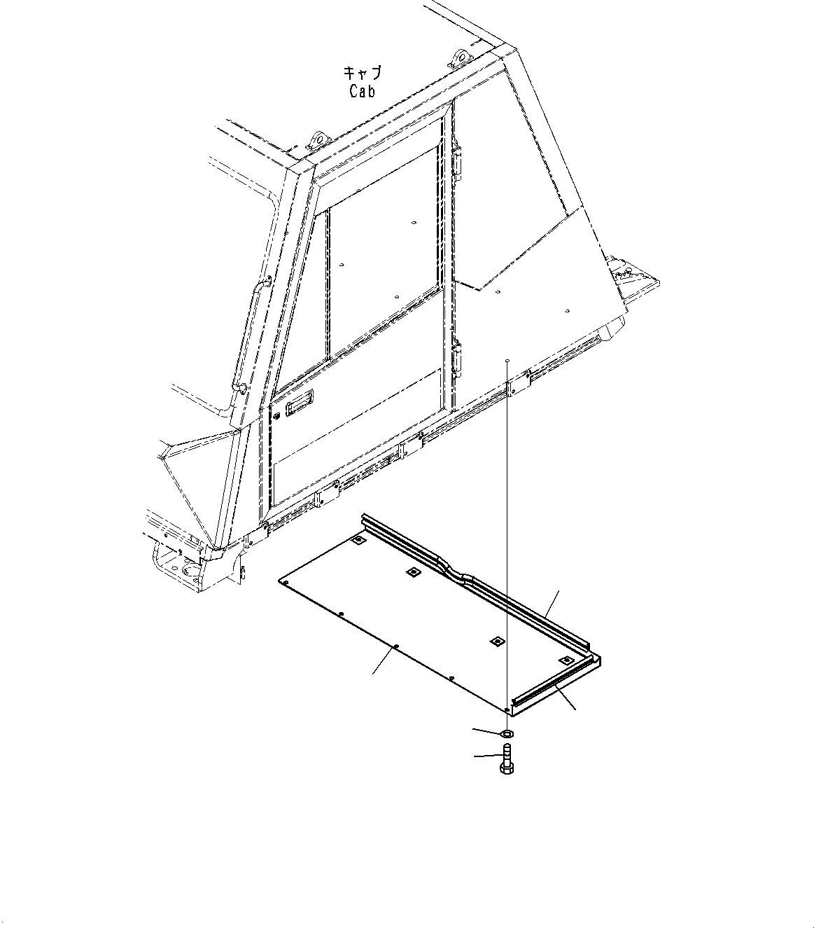 Komatsu parts book diagram for HD785-7 S/N 37001-UP: CAB STEP, CAB UNDER COVER(#30001-)