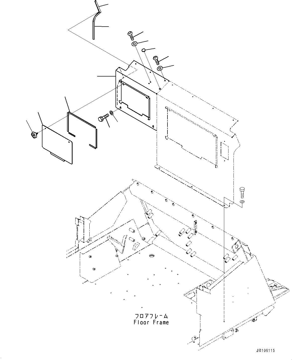 Komatsu parts book diagram for HD785-7 S/N 37001-UP: KOMTRAX CONTROLLER, REAR COVER(#37001-)