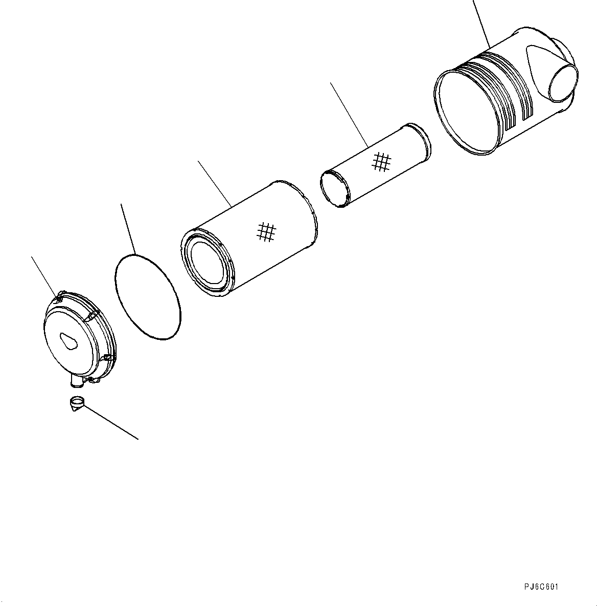 Komatsu parts book diagram for HD785-7 S/N 37001-UP: PLATFORM GROUP, INNER PARTS, AIR CLEANER(#30001-)