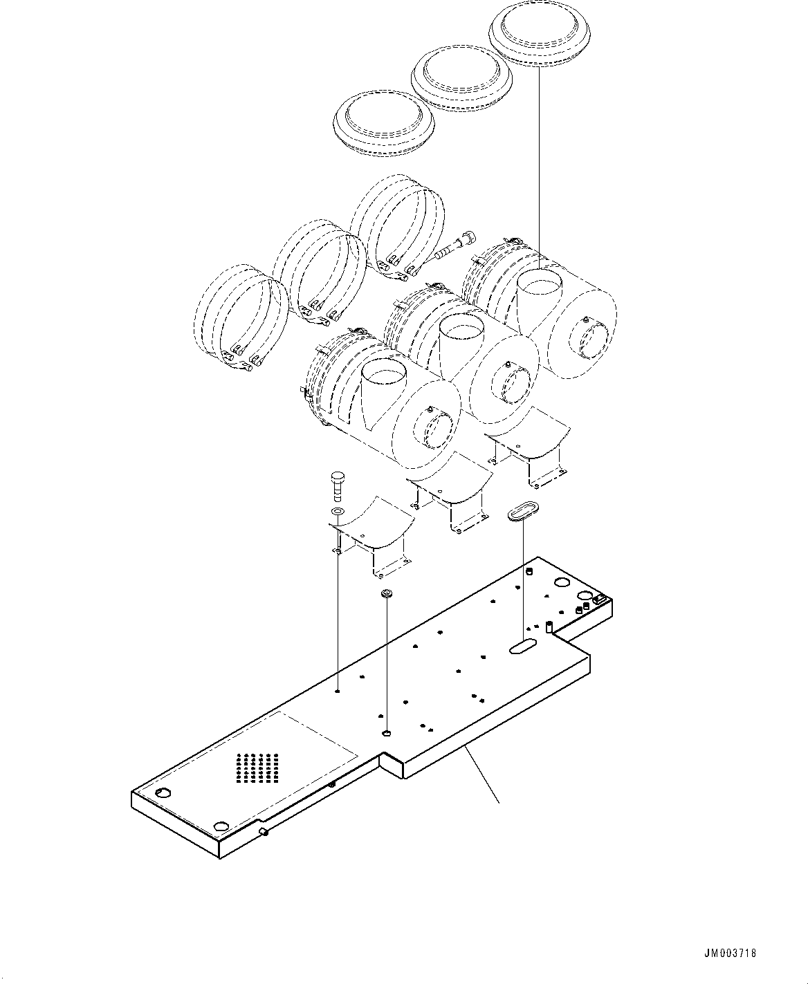 Komatsu parts book diagram for HD785-7 S/N 37001-UP: PLATFORM GROUP, PLATFORM, L.H. (WITH BATTERY DISCONNECT SWITCH, AUTO-GREASING SYSTEM)(#30001-)