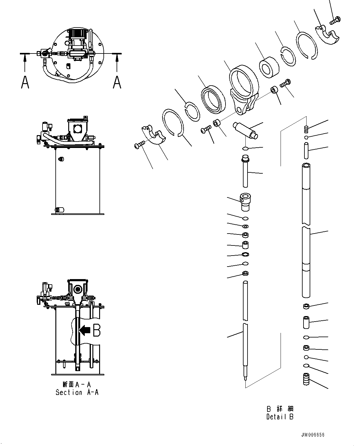 Komatsu parts book diagram for HD785-7 S/N 37001-UP: PLATFORM GROUP, AUTO-GREASING PUMP (2/3)(#30001-)