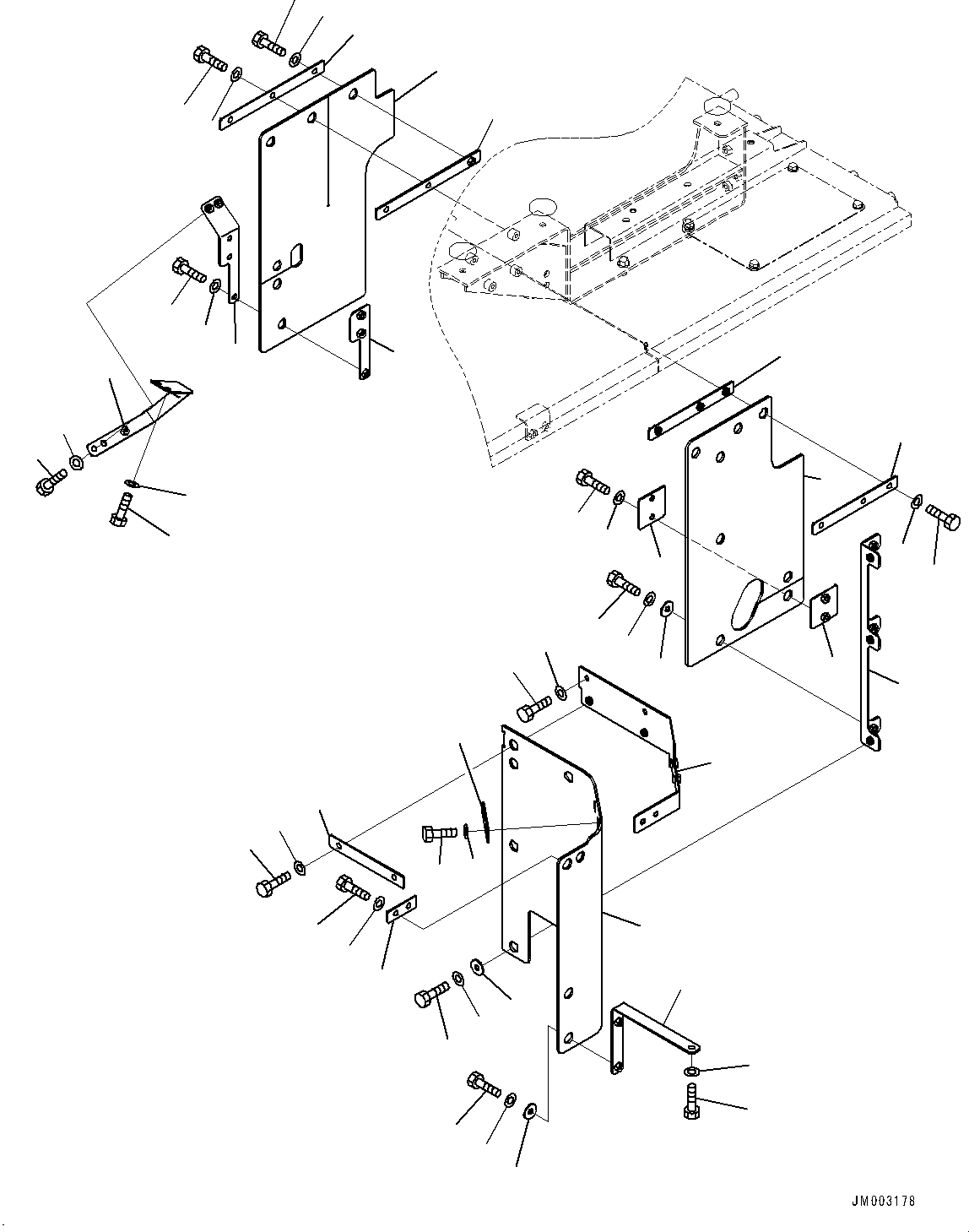Komatsu parts book diagram for HD785-7 S/N 37001-UP: FIRE PROTECTION, COVER(#30001-)