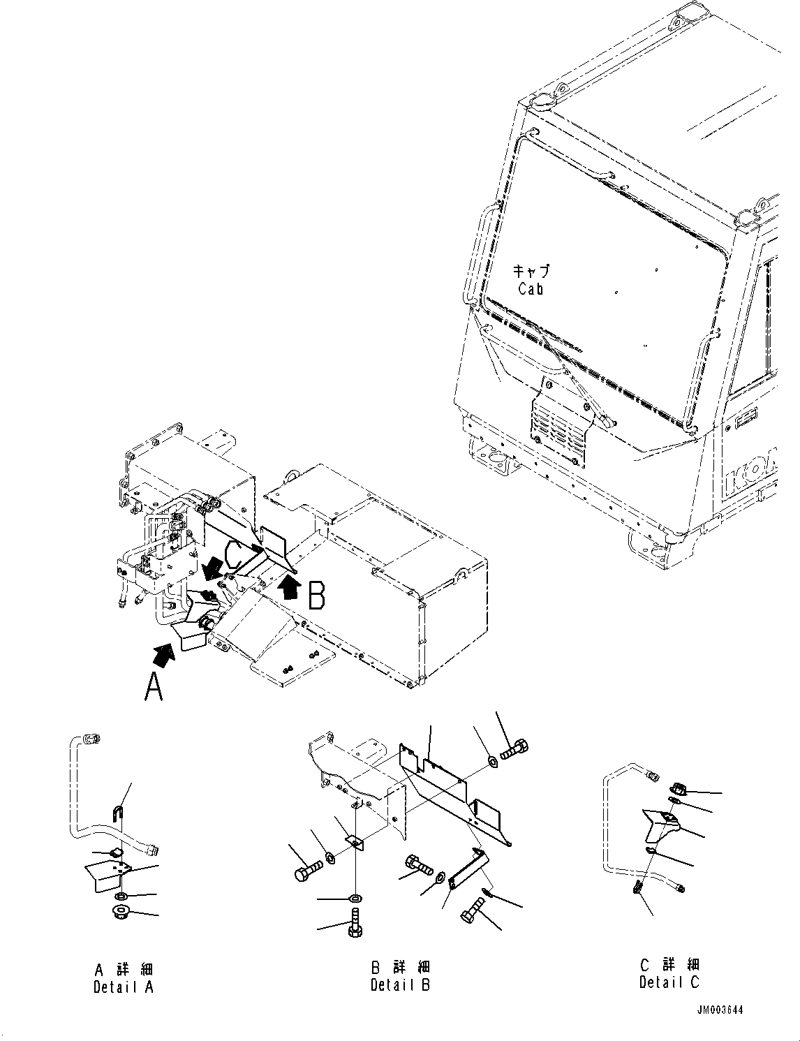 Komatsu parts book diagram for HD785-7 S/N 37001-UP: FIRE PROTECTION, ENGINE REAR COVER (2/2) (WITH MUFFLER, ENGINE SIDE COVER)(#30001-)