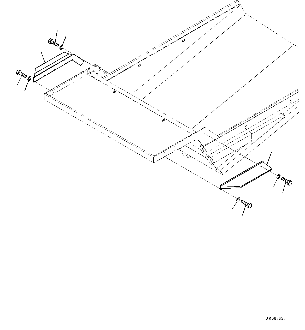 Komatsu parts book diagram for HD785-7 S/N 37001-UP: PLATFORM GUARD, (#30001-)