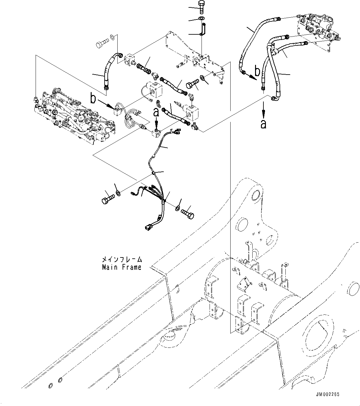 Komatsu parts book diagram for HD785-7 S/N 37001-UP: ANTI-SKID BRAKE SYSTEM (ABS) AND AUTO SPIN REGULATOR (ASR), HOSE AND BRACKET(#30001-)