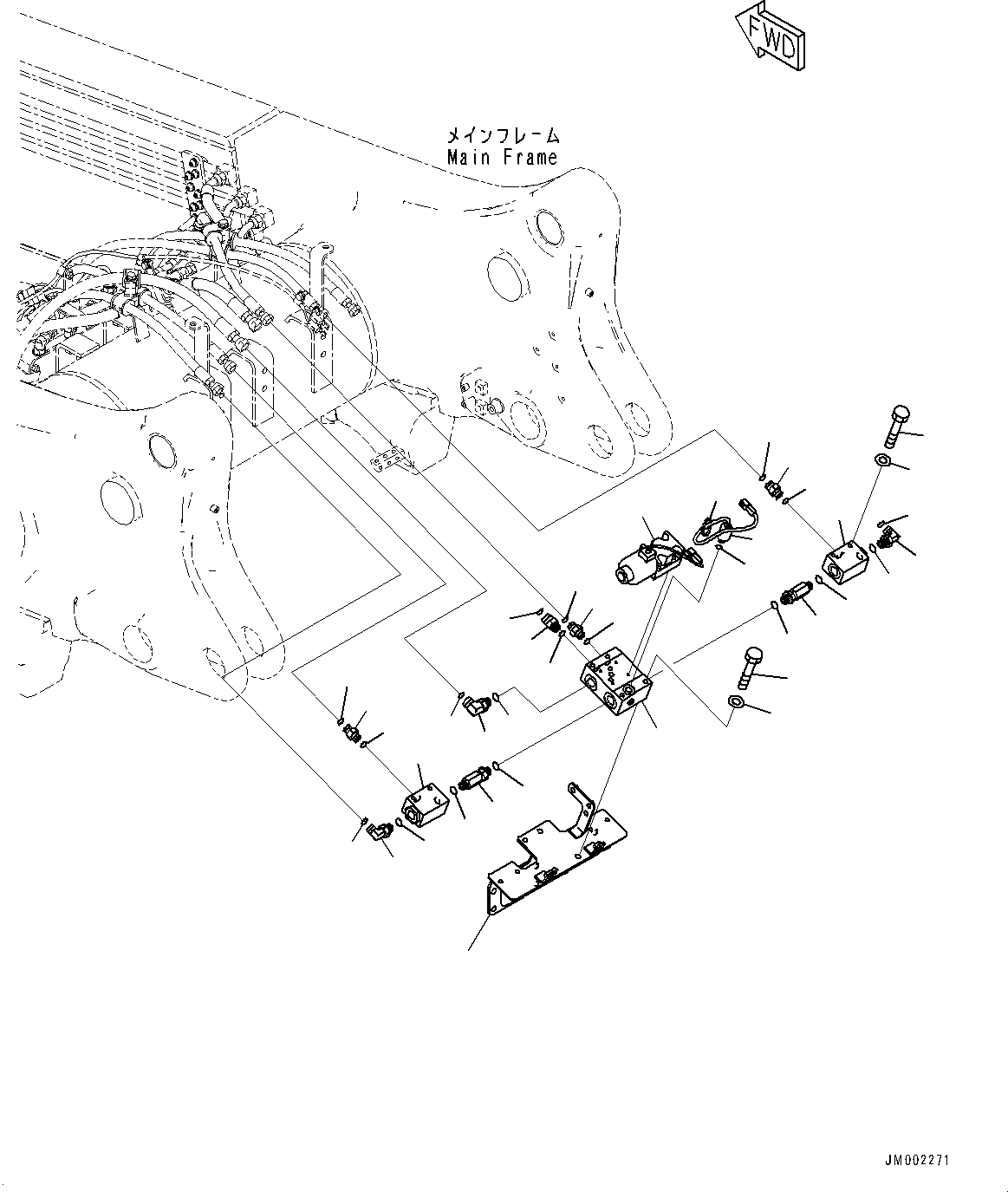 Komatsu parts book diagram for HD785-7 S/N 37001-UP: ANTI-SKID BRAKE SYSTEM (ABS) AND AUTO SPIN REGULATOR (ASR), VALVE (2/4)(#30001-)
