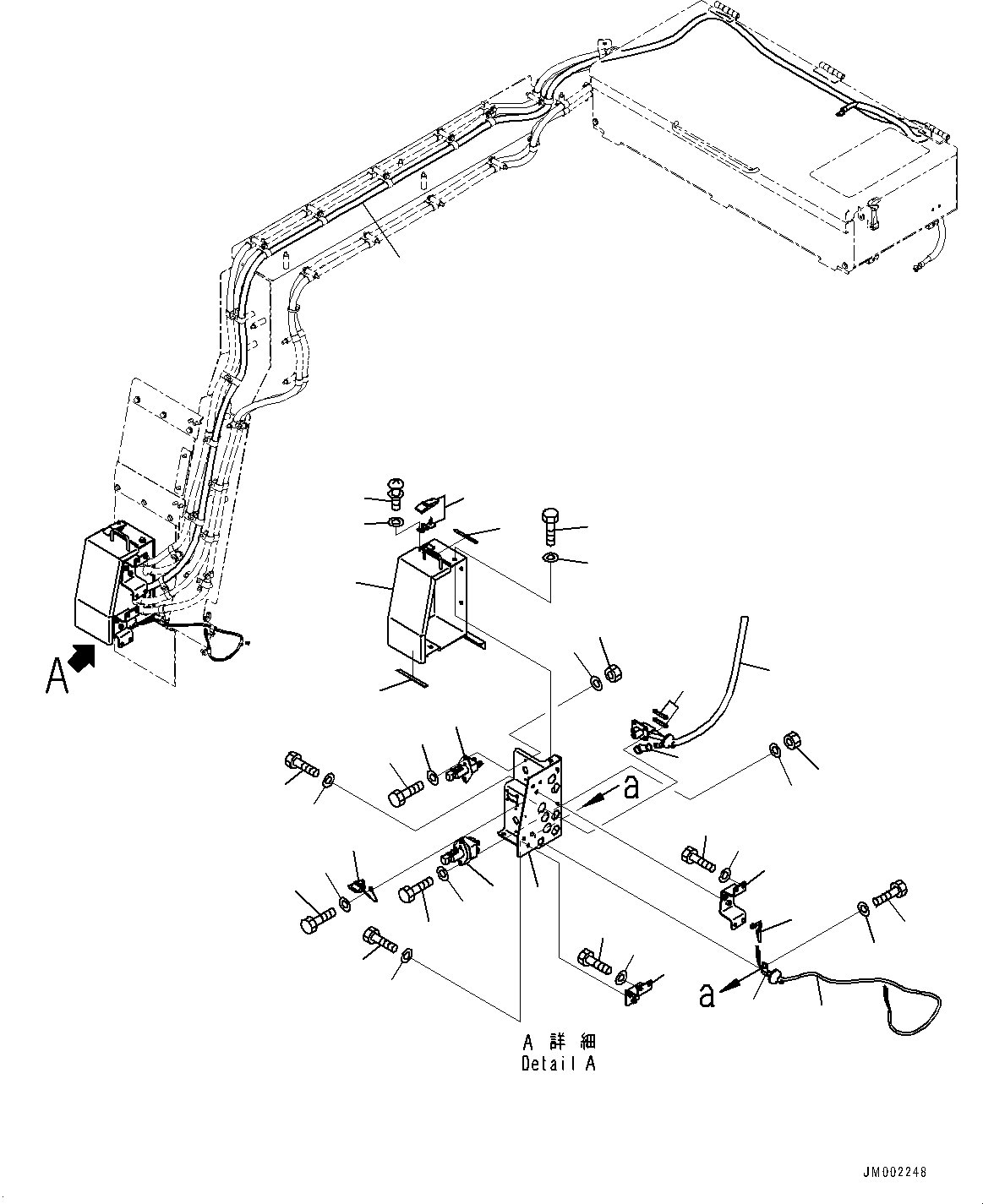 Komatsu parts book diagram for HD785-7 S/N 37001-UP: BATTERY DISCONNECT SWITCH AND BATTERY JUMP START CONNECT, SWITCH BOX(#32741-)
