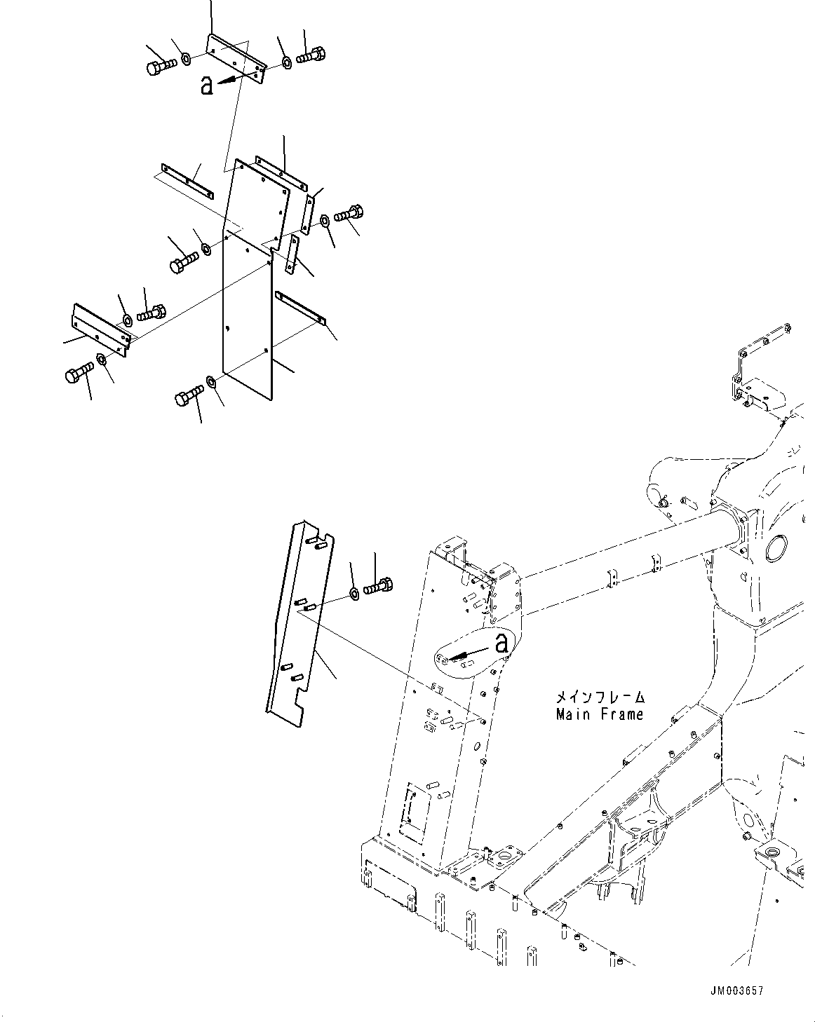 Komatsu parts book diagram for HD785-7 S/N 37001-UP: BATTERY DISCONNECT SWITCH, COVER AND GUARD(#30001-)