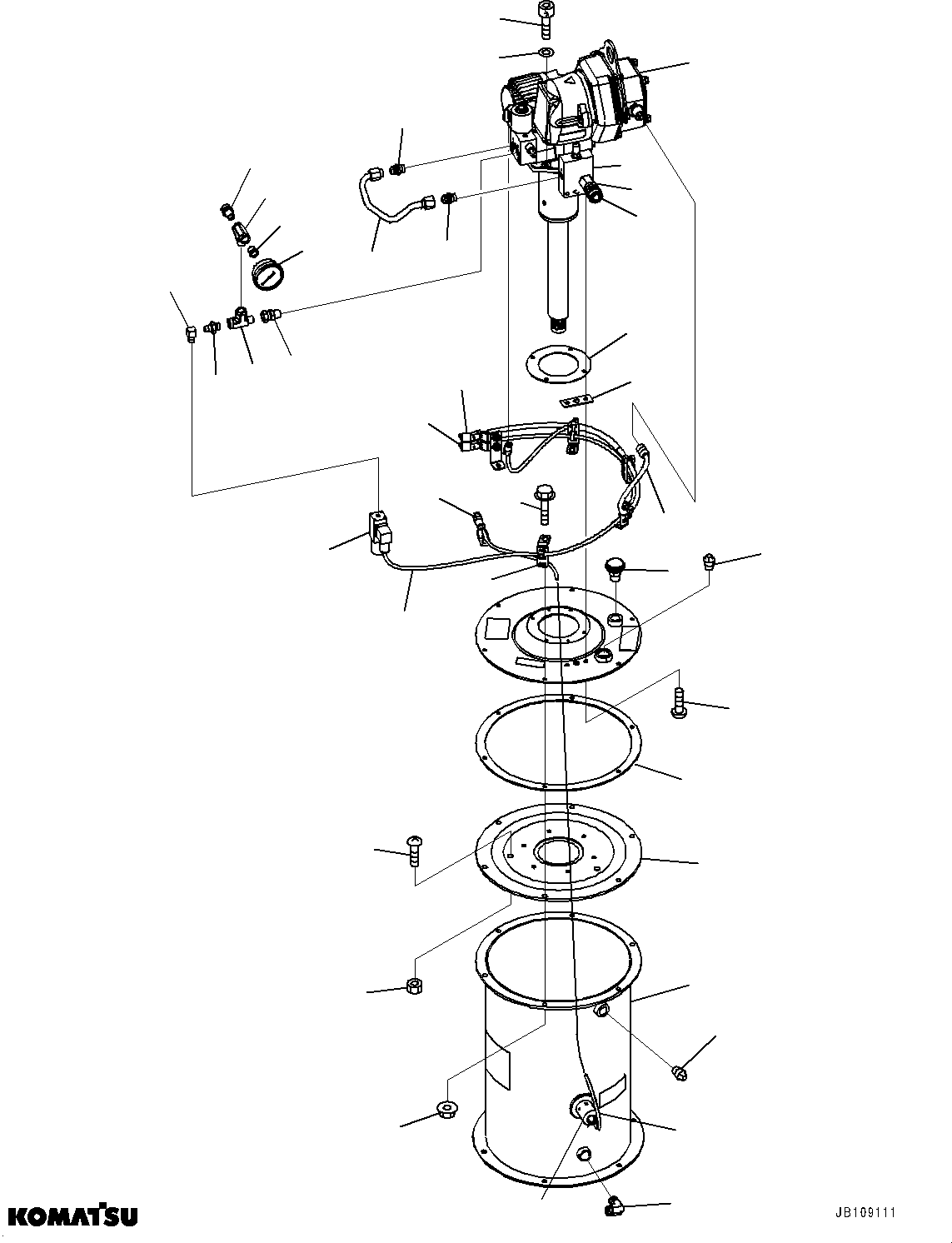 Komatsu parts book diagram for HD785-7 S/N 37001-UP: AUTO-GREASING SYSTEM, INNER PARTS, GREASE PUMP (1/3)(#33246-)