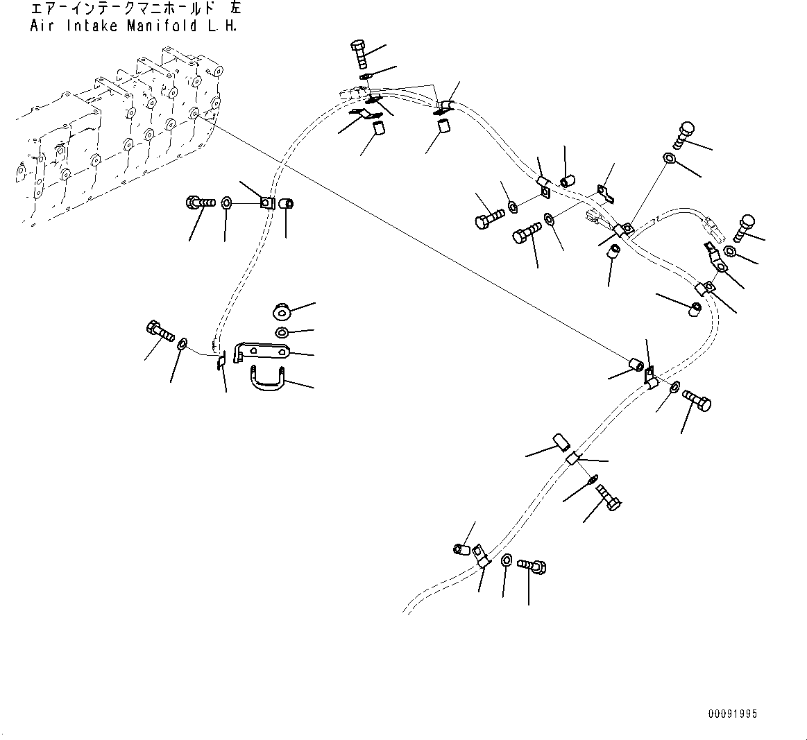Komatsu parts book diagram for HD785-7 S/N 37001-UP (-40 deg C Spec.): ENGINE RELATED PARTS, OIL PAN HEATER (2/2)(#33158-34128)