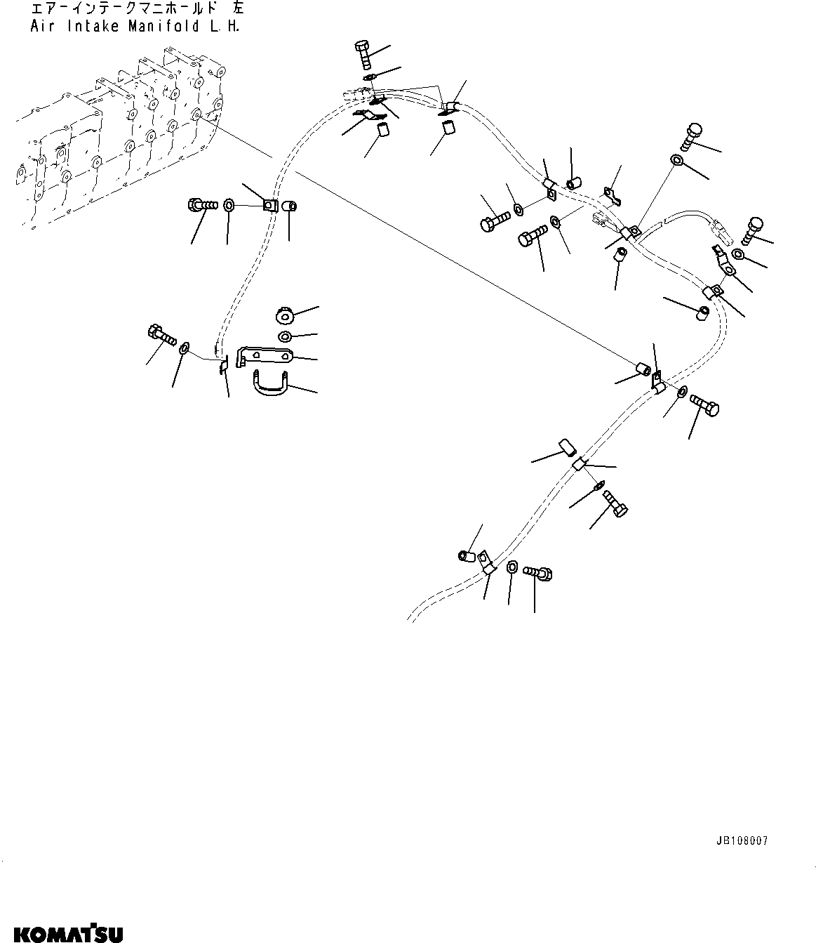 Komatsu parts book diagram for HD785-7 S/N 37001-UP (-40 deg C Spec.): ENGINE RELATED PARTS, OIL PAN HEATER (2/2)(#34129-)