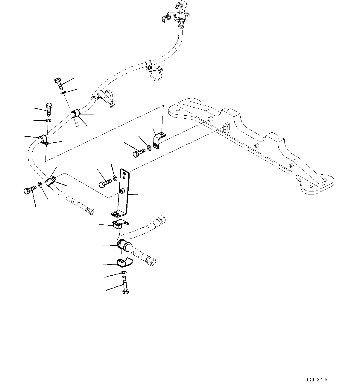 Komatsu parts book diagram for HD785-7 S/N 37001-UP (-40 deg C Spec.): ENGINE RELATED PARTS, PRE-LUBRICATION PIPING(#37001-)