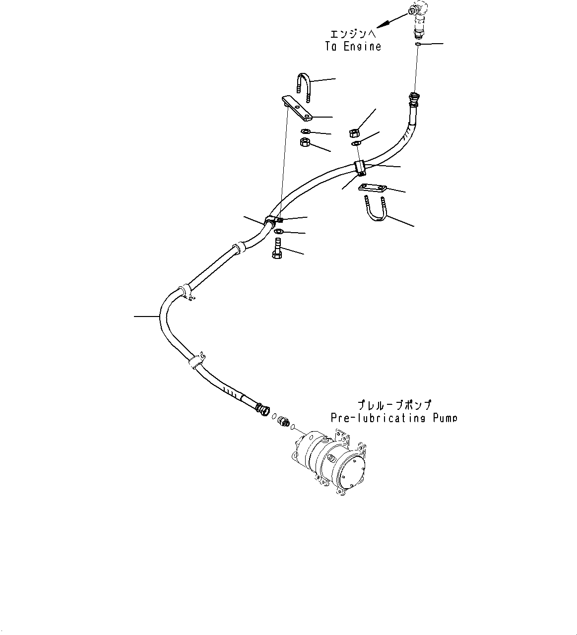 Komatsu parts book diagram for HD785-7 S/N 37001-UP (-40 deg C Spec.): ENGINE RELATED PARTS, ENGINE PRE-LUBRICATION SYSTEM(#37001-)