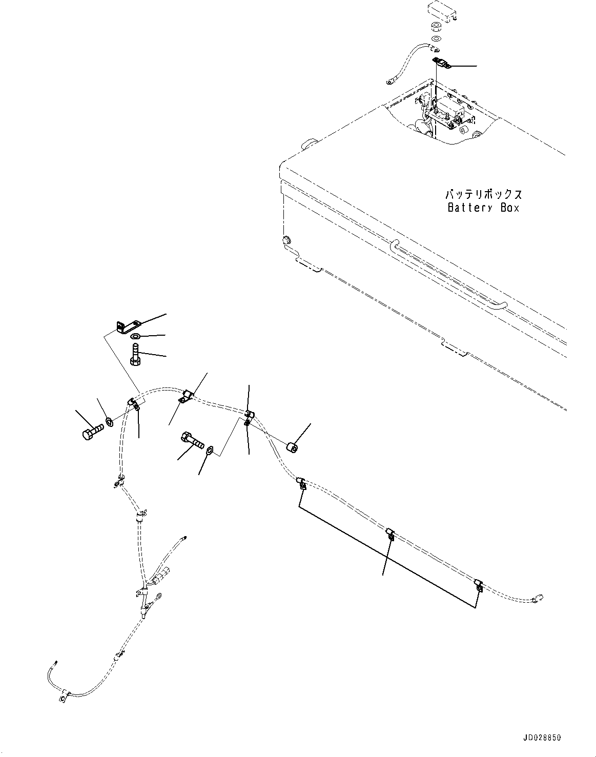 Komatsu parts book diagram for HD785-7 S/N 37001-UP (-40 deg C Spec.): PRE LUBRICATION, WIRING HARNESS MOUNTING (3/3)(#30001-)