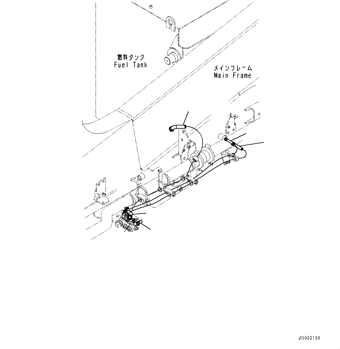 Komatsu parts book diagram for HD785-7 S/N 37001-UP (-40 deg C Spec.): FUEL PIPING, HOSE(#30001-)