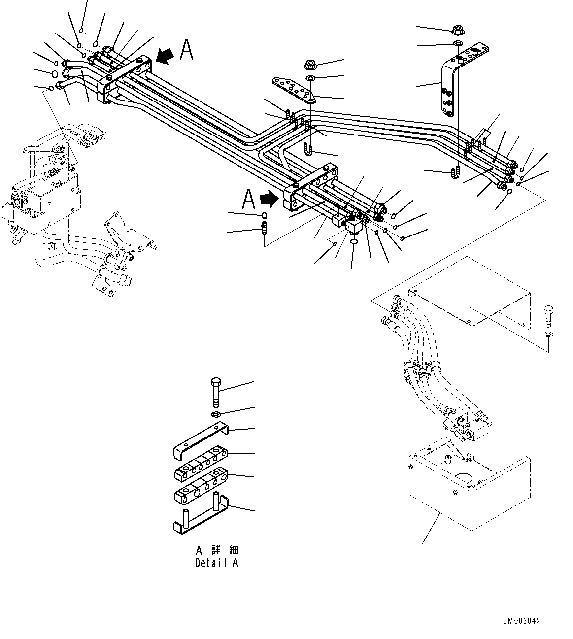 Komatsu parts book diagram for HD785-7 S/N 37001-UP (-40 deg C Spec.): BATTERY BOX AND REAR HOOD, UNDER HOOD(#30001-)