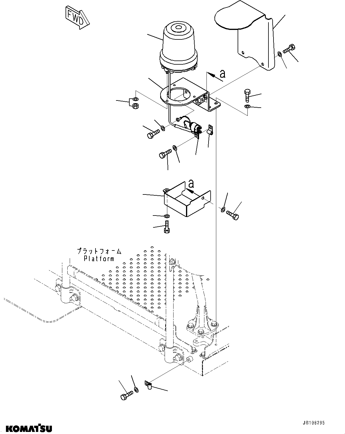 Komatsu parts book diagram for HD785-7 S/N 37001-UP (-40 deg C Spec.): BEACON LAMP, (#34392-)