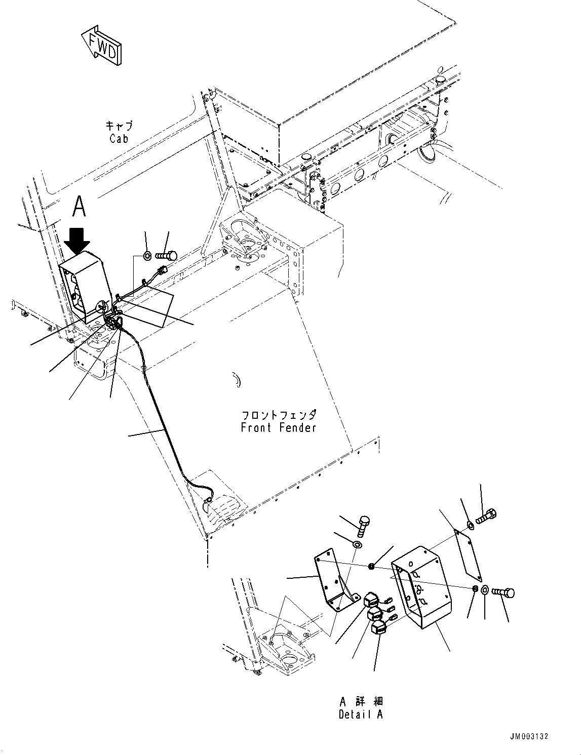 Komatsu parts book diagram for HD785-7 S/N 37001-UP (-40 deg C Spec.): PAYLOAD METER LAMP, L.H.(#30001-)